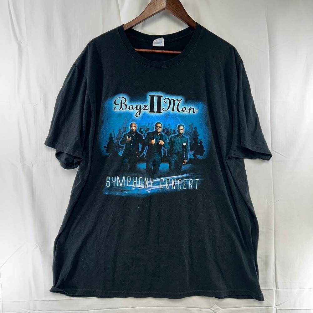 Boyz II Men T-Shirt Mens 3XL Black‎ Symphony Concert Graphic Tee Port & Company